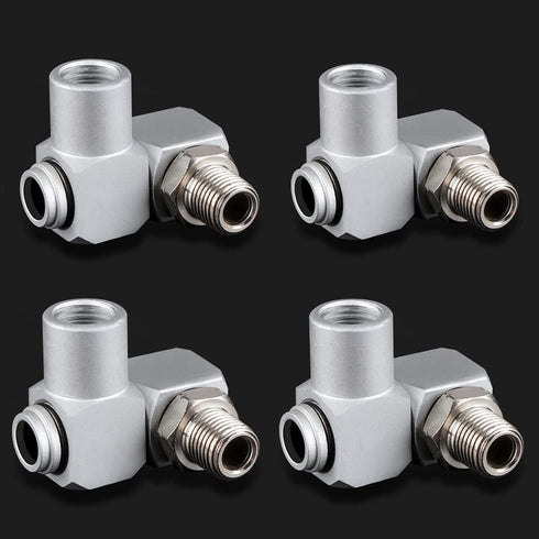 Air Tool Swivel Fitting 4Pcs 1/4 Inch NPT Industrial Swivel 360 Degree Swivel Air Hose Connector Portable Air Tool Adapter...