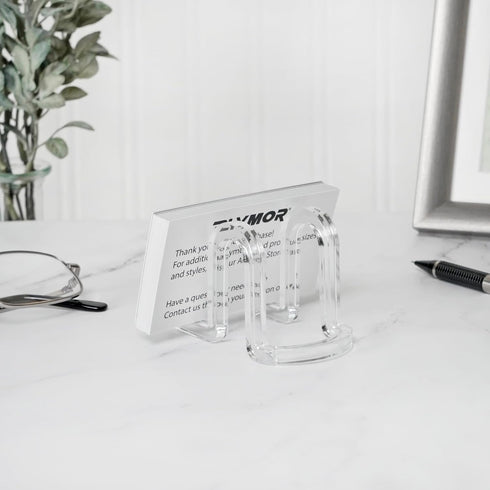 Plymor Clear Acrylic Ribbon-Style Display Easel, 1.875" H x 1.75" W x 2.625" D (6 Pack)...