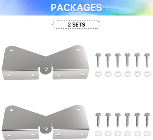 2 Pcs Gutter Extension Hinge, Gutter Downpipe Extension Hinge, Downspout Extension Flip-Up Hinge,Easy DIY Install on Any Size Rectangle or Square ...