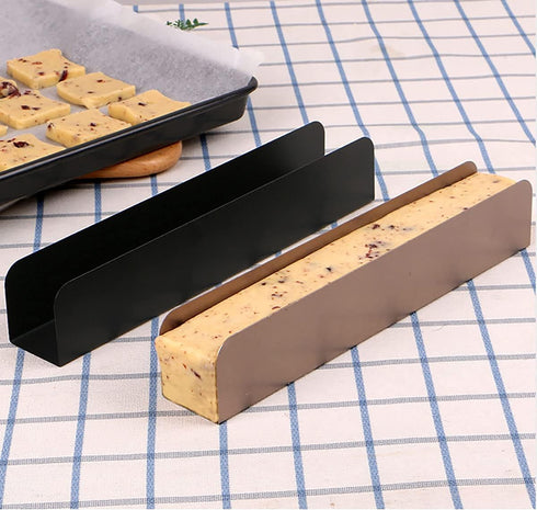 2Pcs U-Shape Non-stick Biscuit Cake Bread Mold Baguette Toast Mould, Carbon Steel Rectangle Cake Pan Cranberry Cookies Molds for Kitchen Baking (C...