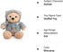 Ganz 9" Get Well Soon Teddy Bear with Gray Hoodie - Feel Better Gift for Kids & Women (Tan Nose Stuffed Animal)...