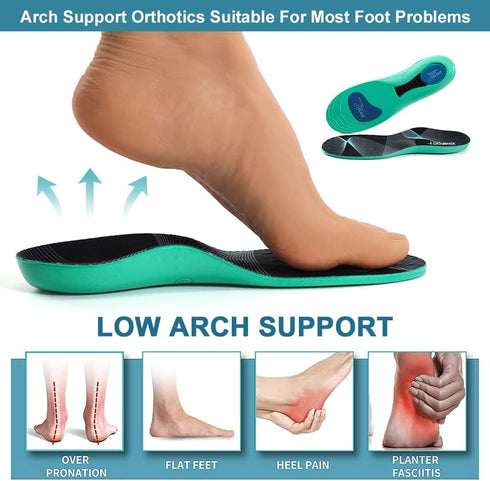 XINIFOOT Sport Insole Shock Absorbing Cushion Shoe Insole for Men & Women, Arch Support Inplantar Fasciitis Pain Relief, Suitable for Sneakers & W...