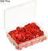 PATIKIL Push Pins, 300 Pack Plastic Roundness Pushpin Decorative Thumb Tacks Golden Steel Point for Cork Board, Red...