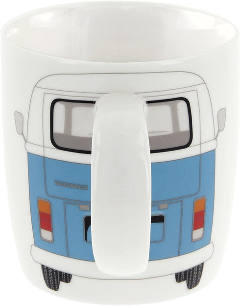 BRISA VW Collection - Volkswagen Large Ceramic Coffee-Tea-Cappuccino Mug Cup in T2 Bus Campervan Design (370 ml/12.5 fl oz) (Blue)...