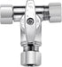 Lead-Free Brass 1Pcs Chrome-Plated Add-A-Tee 3-Way,3/8 Inch x 3/8 Inch x 3/8 Inch Angle Stop Valve For Reverse Osmosis Water Filters,Ice Maker,Ref...