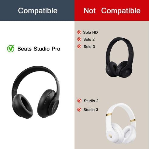 Replacement Ear Pads for Beats Studio Pro, Ear Cushions Earpads Replacement, Beats Studio Pro Ear Covers, Headphones Accessories with Soft Protein...