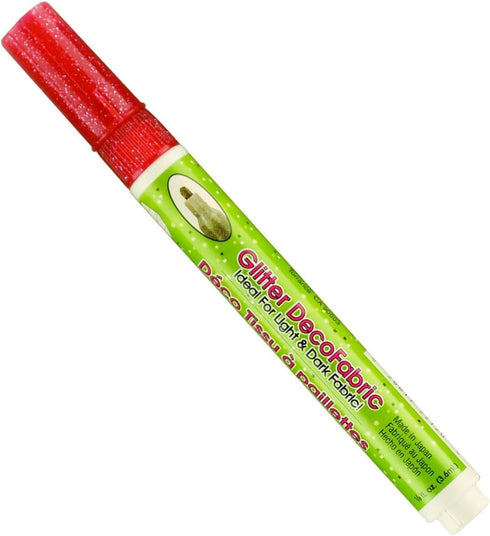 Uchida 222-C-G2 Marvy Deco Fabric Fine Point Tip Glitter Marker, Red...