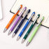 Ballpoint Pen with Stylus Tip, Soft Touch Click Metal Pen, 1.0mm Medium Point, Black Ink, 12 Count(Blue)...