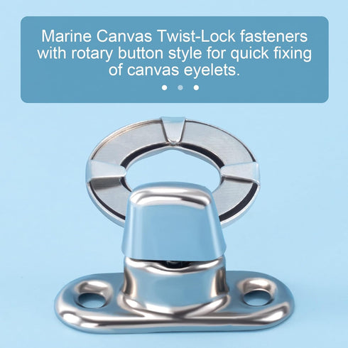 15 Sets Twist Lock Fasteners, Marine Grade Quarter Turn Fasteners, Rustproof Zinc Alloy Turn Button Eyelet and Stud for Securing Marine Canvas...