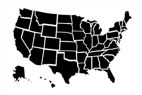 United States Map Stencil by StudioR12 | Craft DIY Home Decor | Paint Geographic Wood Sign | Reusable Mylar Template | Select Size (12 inches x 8 ...