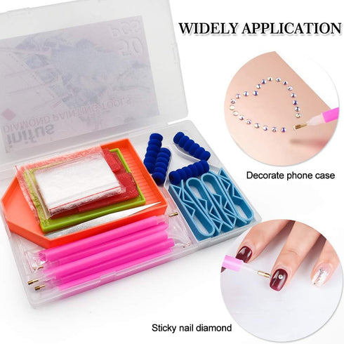 inifus 50pcs 5D DIY Diamond Painting Accessories and Tools,Dimand Art Paintings Kit,Diamond Painting Starter Kit for Adults or Kids...
