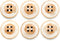 CRAFTMEMORE Wood Buttons 4 Holes White Painted Wooden Button for Sewing DIY Crafts B46 (21mm, 12pcs)...