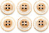 CRAFTMEMORE Wood Buttons 4 Holes White Painted Wooden Button for Sewing DIY Crafts B46 (21mm, 12pcs)...
