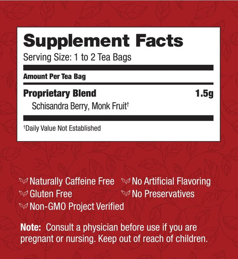 Bravo Tea Absolute Schisandra Berry Herbal Tea Caffeine Free, 20 Tea Bags...