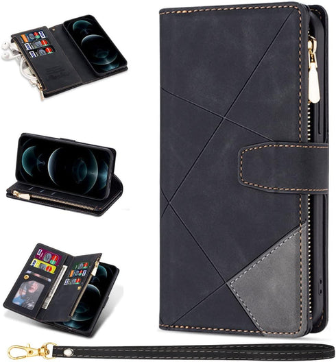 ZCDAYE Case for iPhone SE 2022 5G/iPhone SE 2020/iPhone 7/iPhone 8, Zipper PU Leather (with Wristlet) Phone Case for iPhone SE 2022(SE3)/iPhone SE...