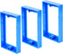 1/2" Receptacle Outlet Box Extender, 3pcs Single Gang Electrical Outlet Extender, Shallow Surface Box Extender, for Electrical Box and Electrical ...