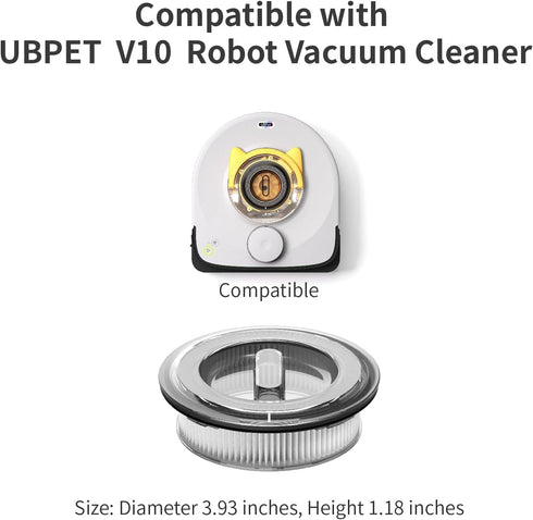 Robot Vacuum Cleaner V10 Original Filter HEPA...