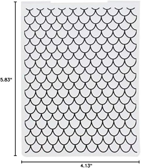 WooYangFun 1PC Water Wave Scales Embossing Folders for Card Making Scrapbooking and Other Paper Crafts, 11x16cm...