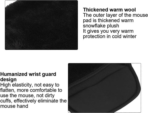 ZJchao Heated Pad, Hand Warmer Pad Office Mousepad USB Heated Computer Pad Hand Warmers Hand Warmer Roomy Hand Warming Pad Desk Accessories for Me...