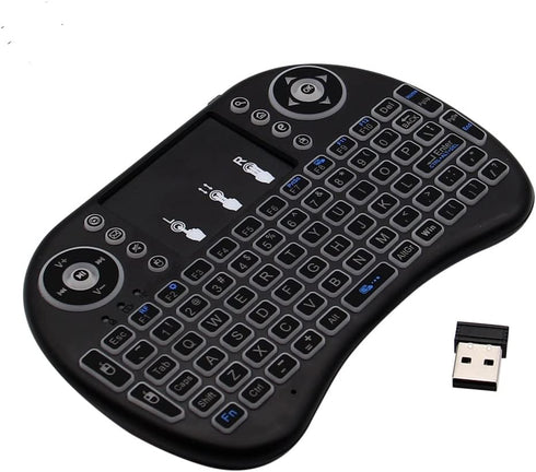 Dreamlink 3 Colour Backlit 2.4GHz Mini Wireless Keyboard and Mouse Wireless Touchpad Rechargeable Combos for PC Pad Android TV Box and More...