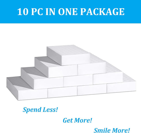 10 Pcs Magic Sponges Eraser|2X Density Extra Thick Magic Sponge Eraser|Melamine Sponges for Cleaning Kitchens,Bathrooms,Walls,Vehicles,Footwear,Fl...