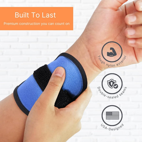 FlexiKold Gel Ice Pack Circles w/Straps (4 Pack) - Small Ice Packs, Reusable Ice Pack for Injuries, Ice Packs Reusable, Breastfeeding, Wisdom Teet...