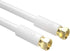 Postta Coaxial Cable(6 Feet) Triple Shielded Digital RG6 Antenna Cable with F-Male Connector Pin-White...