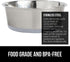 Gorilla Grip Stainless Steel Metal Dog Bowl Set of 2, Rubber Base, Heavy Duty Feeding Dishes, Food Grade BPA Free, Less Sliding, Quiet Pet Bowls f...