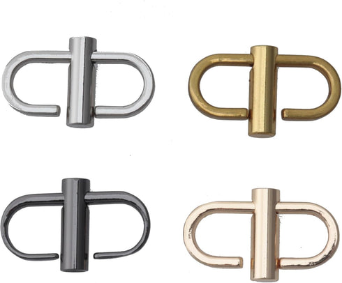 4 Pcs Adjustable Metal Buckles Strap Shorten Clasps Chain Replacement Buckle for Bag...