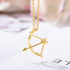 Bow and Arrow Necklace for Women Men Collar Stainless Steel Gold Color Archery Necklaces Jewelry Gift for Friend (Color : A)...