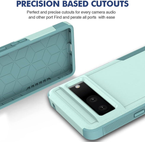 Jeylly for Google Pixel 7 Pro Case, Slim Fit Full Body Hybrid Shockproof Silicone Bumper Hard PC Back Cover Rugged Protective Case for Google Pixe...