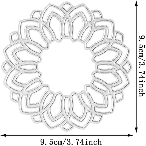 Cutting Dies 3D Background Frame Metal Stencils Scrapbooking Tools DIY Craft Carbon Steel Embossing Template for Paper Card Making Album Arts Supp...