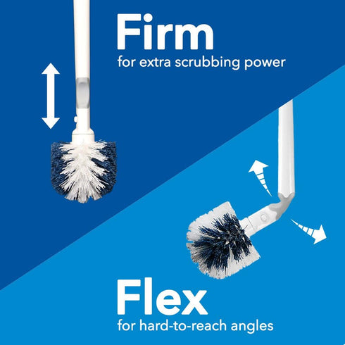 Unger No-Drip Toilet Brush Set, Flexible Neck Scrubber with Portable Carrying Caddy Holder, Discreet Bathroom Cleaning Supplies, Scrub Tough Stain...