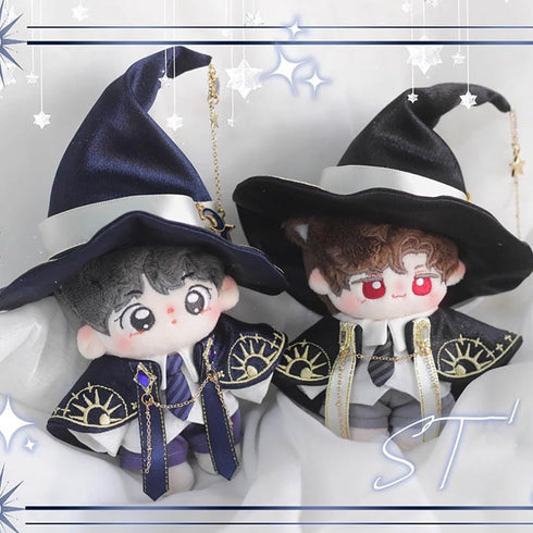 niannyyhouse 10cm 20cm Plush Doll Clothes Hat Shawl Vest Shirt Pants Tie Shoes Magic Suit Doll Accessories Dress Up (Purple, 10cm)...