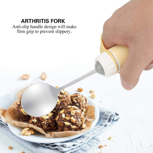 Fdit Disabled Patient Arthritis Elder Utensil Removable Flexible Rotating Eating Tablewares (spoon)...