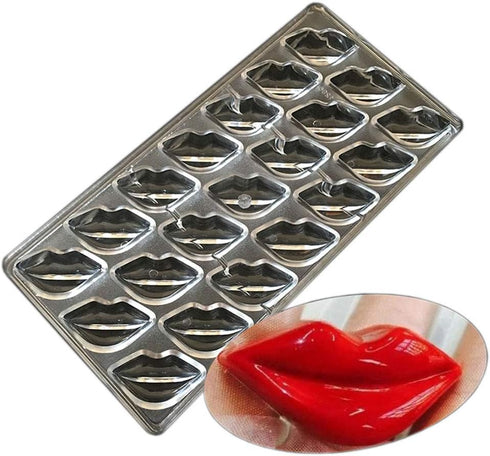 Polycarbonate Chocolate Mold DIY Handmade Chocolate Candy Mould Pastry Tools Bakeware Lip (19389)...