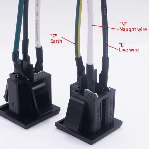 weideer 3Pcs 3 Pins US Power Socket Plug Panel 15A 125V AC Panel Mount Outlet Industrial Plug Female Connectors Adapter With 18AWG Connection line...