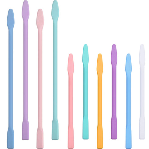 10 Pieces Silicone Stir Sticks Resin Mix Sticks Facial Make Up Stirring Rods for Mixing Resin Liquid Paint Epoxy DIY Crafts, 2 Sizes...