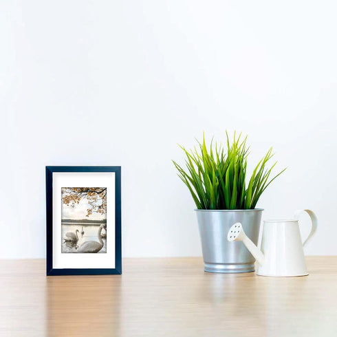 A4 Frame Black - Display 6x8 Picture Frame With Mat or 8.27x11.69 Inch Without Mat Poster Frame, Certificate Document Frame, for Wall Art...