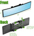 WSSROGY Car Rearview Mirror HD Glass 12 Inch Anti Glare Clip On Panoramic Wide Angle Car Interior Rear View Mirror Universal for Cars SUVs Trucks ...