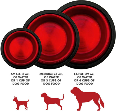 Danner Manufacturing, Inc. Stainless Steel, Anti-Skid Pet Bowl, Autumn Orange, 32 Oz.,73030...