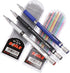 5pcs 2.0 mm Mechanical Pencil Lead Holder Set, 3pcs Automatic Pencils and 2 Cases Lead Refills (Color & Black) for Draft Drawing Writing Crafting ...