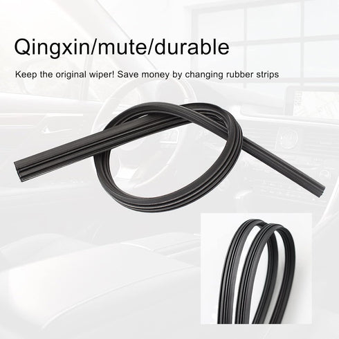 Pack-4 Windshield Wiper Blades Refills, 34In Frameless Windshield Wiper Rubber Strips, Adjustable Car Windscreen Wiper Rubber Strips, Wiper Blades...