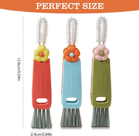 3 in 1 Cup Lid Cleaning Brush Set - Multi-Functional, Efficient and Durable Brushes for Bottle Gap, Tight Spaces Cup and Portable Cup?Lid Cleaner ...