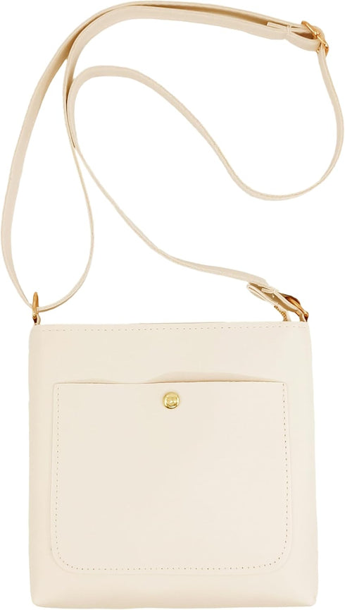 PORT&LOTUS Small Shoulder Bags for Women Square Bucket Bag for Women Women's Simple Pouch...