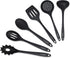 Culinary Couture Black Silicone Kitchen Utensils Set of 6, Non-Stick Heat-Resistant Silicone Kitchen Utensils Set with Steel Inner Core...