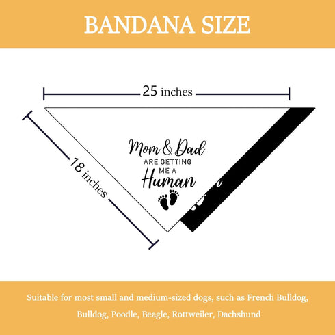 2 Pack Mom&dad are Getting Me a Human Dog Bandana Pregnancy Announcement Gender Reveal Baby Announcements Ideas Photo Prop Pet Scarf Pet Accessori...
