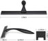 HIWARE All-Purpose Shower Squeegee for Shower Doors, Bathroom, Window and Car Glass - Black, Stainless Steel, 12 Inches...