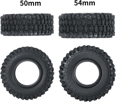 4PCS 1.0" Crawler Tires Rubber Wheel Tires for 1/24 Axial SCX24 90081 AXI00001 AXI00002 AXI00005 AXI00006 RC Crawler Car (54mm)...