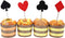 Glitter Poker Heart Cupcake Toppers, Playing Cards Muffin Cake Fruit Food Picks Casino Party Decor (20pcs Poker)...